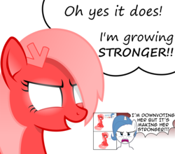 Size: 2890x2544 | Tagged: safe, artist:arifproject, artist:badumsquish, derpibooru exclusive, part of a set, oc, oc only, oc:downvote, oc:theme, oc:upvote, earth pony, pony, unicorn, anthro, derpibooru, g4, angry, anthro with ponies, avatar, bust, derpibooru ponified, derpibooru theme illusion, dialogue, downvote bait, downvote vs theme, downvotes are upvotes, duo, duo female, earth pony oc, envy, evil grin, female, firefox, frown, glare, glowing eyes, grin, hairclip, high res, horn, i am growing stronger, illusion, jealous, kek, looking at you, mare, meta, microsoft, microsoft windows, nose wrinkle, open mouth, part of a series, ponified, portrait, pouting, puffy cheeks, reply, scrunchy face, simple background, sitting, smiling, solo, tab humor, thought bubble, transparent background, unicorn oc, vector, yelling