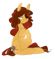 Size: 823x877 | Tagged: safe, artist:braindead, oc, oc only, earth pony, pony, crossed hooves, female, simple background, sitting, solo, transparent background