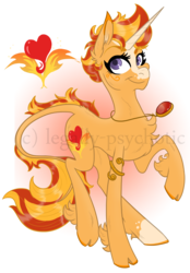 Size: 1572x2260 | Tagged: safe, artist:cranberry--zombie, oc, oc only, oc:phoenix rising, classical unicorn, pony, unicorn, cloven hooves, colored pupils, female, horn, leonine tail, long horn, mare, raised hoof, raised leg, simple background, solo, transparent background, unshorn fetlocks, watermark