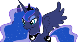 Size: 5557x3000 | Tagged: safe, artist:dashiesparkle, princess luna, pony, g4, to where and back again, absurd resolution, female, simple background, solo, transparent background, vector