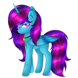 Size: 1024x1024 | Tagged: safe, artist:northlights8, oc, oc only, oc:novine dazzle, alicorn, pony, alicorn oc, colored pupils, ear fluff, folded wings, simple background, solo, transparent background