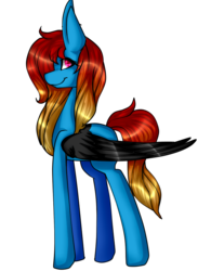 Size: 637x816 | Tagged: safe, artist:symphstudio, oc, oc only, oc:midfire, pegasus, pony, art trade, colored pupils, female, mare, simple background, solo, transparent background