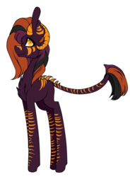 Size: 1024x1390 | Tagged: safe, artist:symphstudio, oc, oc only, oc:pumpkin prank, earth pony, pony, augmented tail, chest fluff, female, mare, simple background, solo, transparent background