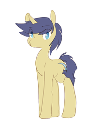 Size: 589x820 | Tagged: safe, artist:braindead, comet tail, pony, unicorn, g4, male, solo