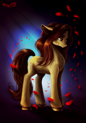 Size: 1280x1829 | Tagged: safe, artist:das_leben, earth pony, pony, crying, elena gilbert, ponified, sad, solo, the vampire diaries