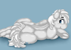 Size: 1280x905 | Tagged: safe, artist:theobrobine, double diamond, pony, g4, looking back, male, solo, underhoof