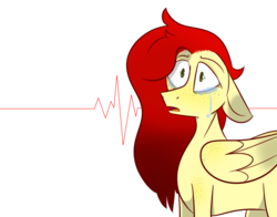 Size: 1009x792 | Tagged: safe, artist:spitfirekat, oc, oc only, oc:golden arts, pegasus, pony, crying, female, mare, pegasus oc, simple background, solo, transparent background