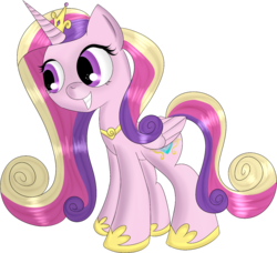 Size: 1343x1227 | Tagged: safe, artist:brok-enwings, princess cadance, alicorn, pony, g4, female, grin, simple background, smiling, solo, transparent background