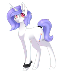 Size: 1978x2147 | Tagged: safe, artist:ohhoneybee, oc, oc only, oc:drawing heart, pony, unicorn, colored pupils, ear fluff, female, mare, simple background, solo, transparent background