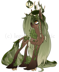 Size: 1333x1628 | Tagged: safe, artist:cranberry--zombie, oc, oc only, oc:salix, original species, female, mare, simple background, solo, transparent background, watermark