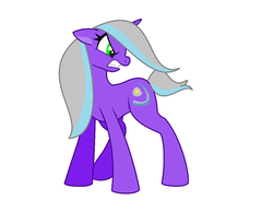 Size: 1200x932 | Tagged: safe, artist:soulofthedragontamer, oc, oc only, oc:violet pebble, pony, unicorn, angry, female, gritted teeth, magical lesbian spawn, mare, offspring, parent:maud pie, parent:trixie, parents:mauxie, simple background, solo, white background
