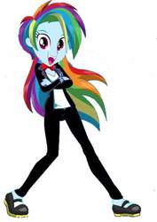 Size: 416x588 | Tagged: safe, rainbow dash, vampire, equestria girls, g4, clothes, cosplay, costume, facebook, female, simple background, solo, white background