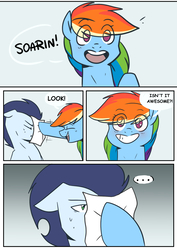 Size: 1240x1748 | Tagged: safe, artist:lrusu, rainbow dash, soarin', pony, comic:rainbow crush, g4, comic, dialogue