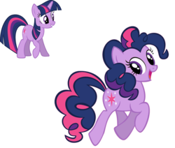 Size: 1024x868 | Tagged: safe, artist:mara-vaca, twilight sparkle, pony, g4, alternate hairstyle, cute, female, open mouth, raised hoof, simple background, solo, transparent background, vector