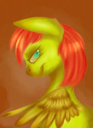 Size: 2480x3425 | Tagged: safe, artist:falloutmuse, oc, oc only, oc:greeny awkward, pegasus, pony, high res, solo