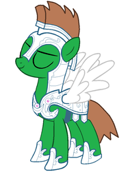 Size: 618x824 | Tagged: safe, oc, oc only, oc:ian, pegasus, pony, armor, crystal guard armor, eyes closed, joust, jousting outfit, simple background, solo, white background