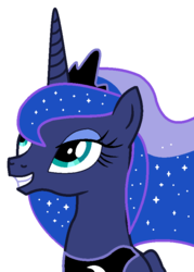 Size: 590x825 | Tagged: safe, artist:watermelon changeling, derpibooru exclusive, princess luna, alicorn, pony, g4, female, ms paint, simple background, smiling, solo, white background