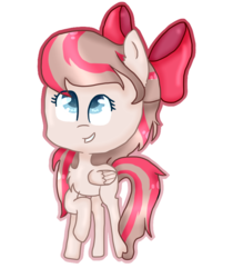 Size: 699x834 | Tagged: safe, artist:galxtyshy, angel wings, pony, g4, bow, female, hair bow, simple background, smiling, solo, transparent background