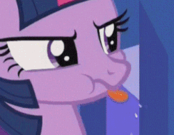 Size: 320x250 | Tagged: safe, edit, edited screencap, screencap, rainbow dash, twilight sparkle, alicorn, pony, a bird in the hoof, g4, made in manehattan, the crystal empire, :t, animated, confused, cropped, female, frown, gif, glare, open mouth, raspberry, silly, silly pony, smiling, tongue out, twilight sparkle (alicorn)