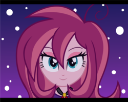 Size: 1024x815 | Tagged: dead source, safe, artist:wubcakeva, oc, oc only, oc:contralto, equestria girls, g4, clothes, disguised siren, lidded eyes, looking at you, night, smiling, solo