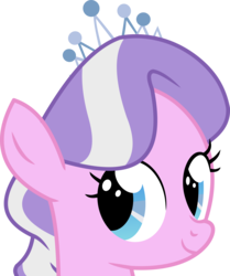 Size: 10188x12183 | Tagged: safe, artist:cyanlightning, diamond tiara, earth pony, pony, call of the cutie, g4, .svg available, absurd resolution, bust, cute, diamondbetes, female, jewelry, simple background, solo, tiara, transparent background, vector