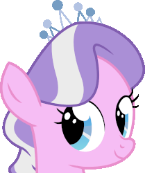 Size: 2940x3515 | Tagged: safe, artist:cyanlightning, diamond tiara, earth pony, pony, call of the cutie, g4, animated, blinking, bust, cute, diamondbetes, eye shimmer, female, gif, high res, jewelry, looking at you, loop, simple background, solo, tiara, transparent background