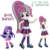 Size: 1500x1500 | Tagged: safe, artist:shyandmighty, sour sweet, twilight sparkle, equestria girls, g4, clothes, crystal prep academy uniform, customized toy, doll, equestria girls minis, freckles, high heels, irl, leg warmers, mockup, photo, pleated skirt, ponytail, school uniform, shoes, skirt, socks, toy