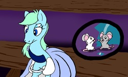 Size: 1600x960 | Tagged: safe, artist:dashingjack, oc, oc only, oc:brainstorm, earth pony, mouse, pony, comic:mouse gala, clothes, crossdressing, dress, makeup, male, panties, stallion, story in the source, underwear