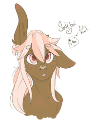 Size: 726x931 | Tagged: safe, artist:mint-and-love, oc, oc only, oc:soft boi, donkey, mule, pony, bust, freckles, heart freckles, male, portrait, simple background, solo, stallion, white background