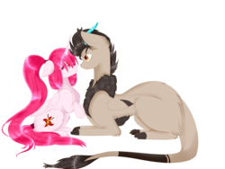Size: 3000x2250 | Tagged: safe, artist:studio-chan, oc, oc only, alicorn, dracony, hybrid, pony, female, high res, male, mare, prone, simple background, transparent background