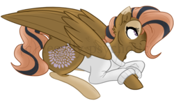 Size: 1410x820 | Tagged: safe, artist:cranberry--zombie, oc, oc only, oc:eminence, pegasus, pony, clothes, female, mare, prone, simple background, solo, sweater, transparent background