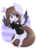 Size: 800x1106 | Tagged: safe, artist:teranen, oc, oc only, pegasus, anthro, unguligrade anthro, bell, bell collar, clothes, collar, colored pupils, eye clipping through hair, female, mare, simple background, solo, sweater, transparent background