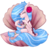 Size: 1000x1000 | Tagged: safe, artist:monogy, oc, oc only, oc:blue rose, original species, pond pony, eyes closed, female, jewelry, mare, necklace, seashell, solo