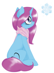 Size: 1024x1373 | Tagged: safe, artist:cyanyeh, oc, oc only, oc:painted melody, pony, snow, snowflake, solo
