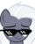 Size: 1103x1396 | Tagged: safe, artist:toyminator900, edit, editor:watermelon changeling, oc, oc only, oc:aureai gray, pegasus, pony, c:, deal with it, simple background, smug, solo, sunglasses, swag glasses, white background
