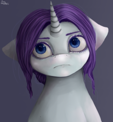 Size: 2600x2800 | Tagged: safe, artist:anuhanele, rarity, pony, g4, female, high res, solo