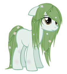 Size: 874x963 | Tagged: safe, artist:c0ke-zer0, oc, oc only, oc:terne, pony, flower, flower in hair, sicksona, solo