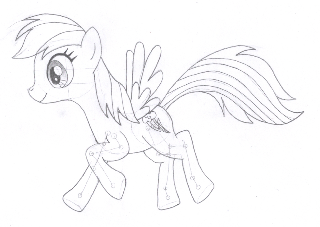 Safe Artist Aafh Rainbow Dash Pony Female Monochrome Solo Traditional Art