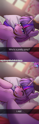 Size: 909x2836 | Tagged: safe, artist:sugarlesspaints, twilight sparkle, pony, g4, blushing, chest fluff, colored pupils, cute, ear fluff, eyes closed, female, looking at you, narcissism, open mouth, selfie, shoulder fluff, silly, silly pony, snapchat, solo, truth, twiabetes