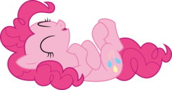 Size: 5522x2895 | Tagged: safe, artist:cloudyskie, pinkie pie, earth pony, pony, g4, tanks for the memories, .ai available, cute, diapinkes, eyes closed, female, high res, laughing, self-hugging, simple background, solo, transparent background, vector