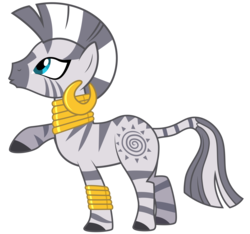 Size: 4014x3751 | Tagged: safe, artist:cloudyskie, zecora, pony, zebra, filli vanilli, g4, female, high res, raised hoof, simple background, solo, transparent background, vector