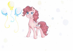 Size: 3436x2409 | Tagged: safe, artist:angiamagie, pinkie pie, earth pony, pony, g4, female, high res, solo, traditional art