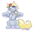 Size: 1638x1491 | Tagged: safe, artist:confetticakez, derpy hooves, pegasus, pony, g4, balancing, chest fluff, cute, derpabetes, female, floating heart, floppy ears, fluffy, food, heart, hnnng, muffin, ponies balancing stuff on their nose, pumkinroll is trying to murder us, simple background, smiling, solo, spread wings, tongue out, weapons-grade cute, white background