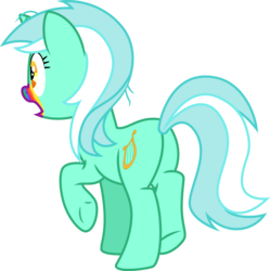 Size: 1976x1986 | Tagged: safe, artist:cloudyskie, lyra heartstrings, pony, zombie pony, 28 pranks later, g4, .ai available, butt, cookie zombie, female, plot, rainbow muzzle, simple background, solo, transparent background, vector