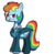 Size: 1753x1719 | Tagged: safe, artist:moonatik, derpibooru exclusive, rainbow dash, pony, g4, clothes, female, necktie, rainbow dash always dresses in style, simple background, socks, solo, suit, thigh highs, transparent background, waistcoat