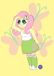 Size: 1500x2100 | Tagged: safe, artist:zeal-eel, fluttershy, equestria girls, g4, female, solo