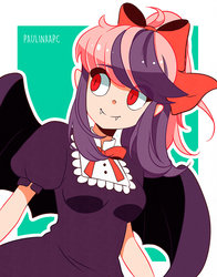 Size: 600x766 | Tagged: safe, artist:paulinaapc, artist:xwhitedreamsx, oc, oc only, oc:sweet velvet, human, vampire, clothes, collaboration, humanized, solo