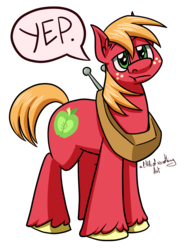 Size: 1440x1960 | Tagged: safe, artist:alittleofsomething, big macintosh, earth pony, pony, g4, male, simple background, solo, speech bubble, stallion, transparent background