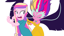 Size: 1024x577 | Tagged: safe, artist:diana173076, dean cadance, princess cadance, equestria girls, g4, my little pony equestria girls: legend of everfree, alternate universe, midnight-ified