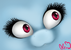 Size: 450x321 | Tagged: safe, artist:alexa1alexa, rainbow dash, pony, g4, close-up, face, female, solo